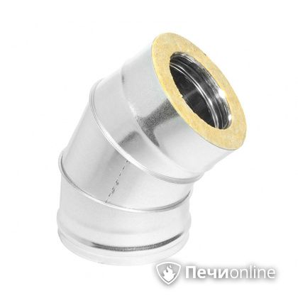 Колено 135° (45°) Теплов и Сухов Отвод Термо 45* ОТ-Р 430-0.5/оцинковка D120/180 в Сыктывкаре