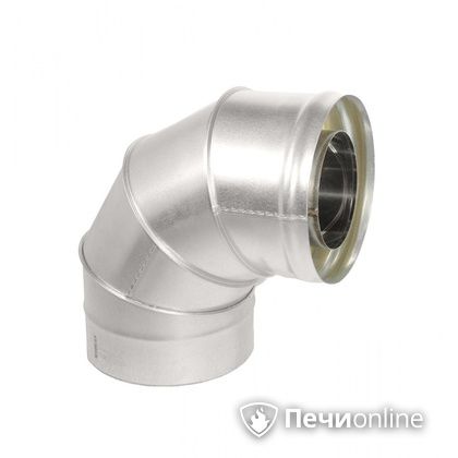 Колено 90° сэндвич Теплов и Сухов Отвод Термо 87* ОТ-Р 430-0.5/оцинковка D120/180 в Сыктывкаре