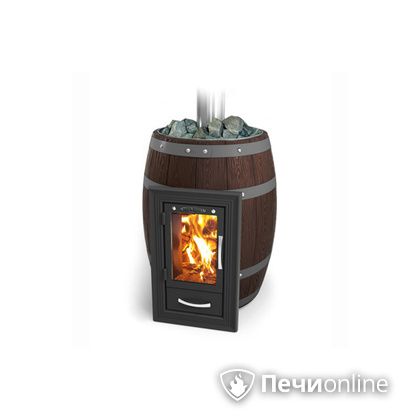 Дровяная печь-каменка TMF Вариата Inox Люмина КТК Баррель палисандр в Сыктывкаре