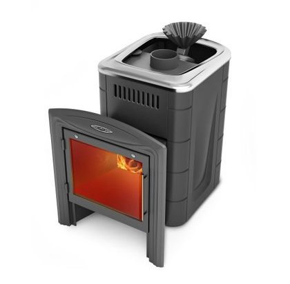 Дровяная банная печь TMF Гейзер Мини 2016 Inox Витра ЗК ТО антрацит в Сыктывкаре