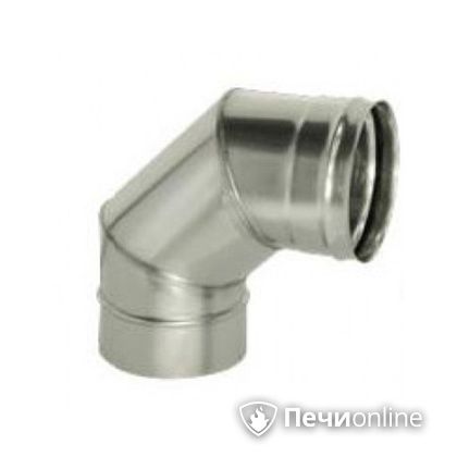 Дымоход Дымок Колено 90° одностенное 0.5 мм ОТНR90 115 в Сыктывкаре
