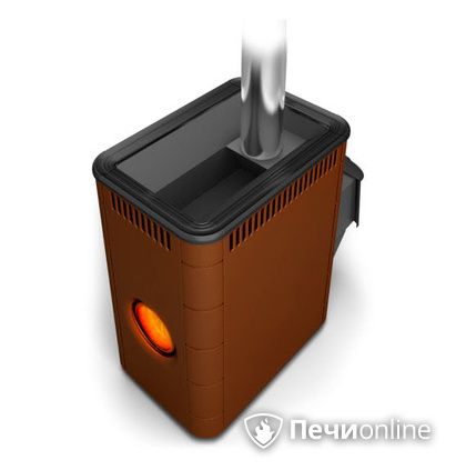 Дровяная банная печь TMF  Аврора Inox ДА Иллюминатор терракота  в Сыктывкаре