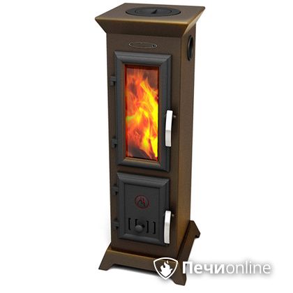 Печь-камин TMF Статика Тетра Мини чугунная дверца черная бронза в Сыктывкаре