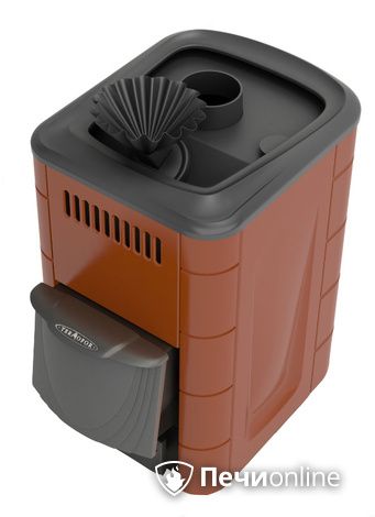Дровяная печь-каменка TMF Гейзер Мини 2016 Carbon ДА КТК ЗК терракота в Сыктывкаре
