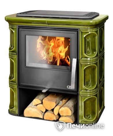 Печь-камин ABX Florencie, зеленая в Сыктывкаре