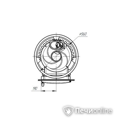 Дровяная печь-каменка Прометалл Атмосфера М короткий топливный канал сетка в Сыктывкаре