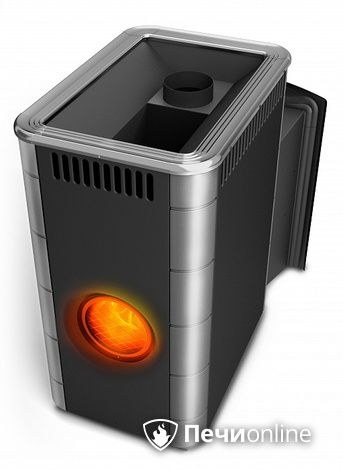 Дровяная банная печь TMF Аврора Inox Витра Иллюминатор антрацит НВ в Сыктывкаре