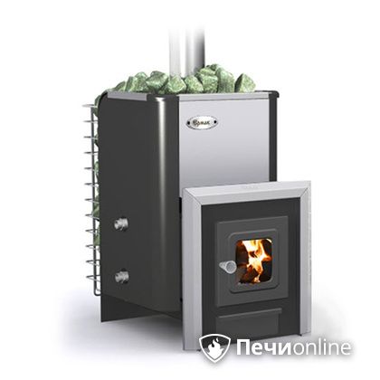 Дровяная банная печь Ермак -Элит 16-С стекло нержавеющая сталь в Сыктывкаре