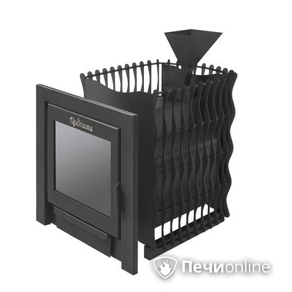 Дровяная банная печь Протопи Вулкан 18 Подкова Панорама в Сыктывкаре