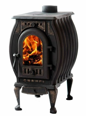 Отопительно-варочная печь Сибирь  чугунная "Сибирь-8" со стеклом в Сыктывкаре