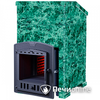Дровяная печь-каменка Гефест ЗК 18 П (h830/40 верх) Президент Змеевик в Сыктывкаре