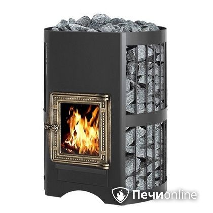 Дровяная банная печь Везувий Скиф Стандарт 22 ДТ-4С без выносного тоннеля в Сыктывкаре