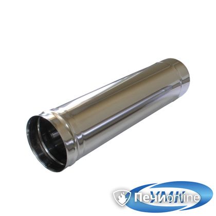 Дымоход УМК Труба D140 L=0,25 м 1,0 мм. нержавейка в Сыктывкаре