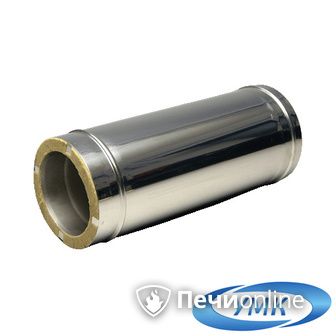 Дымоход УМК Сэндвич-труба 0.5м 140х200 Н+Оц 0.5мм 0.5мм по воде в Сыктывкаре