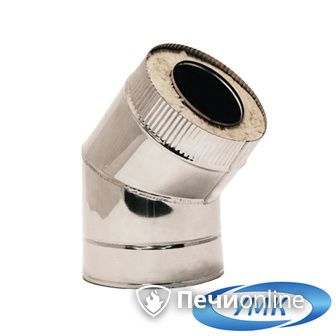 Дымоход УМК Сэндвич-отвод 135°  D150х210 Н+Оц 1.0мм 0.5мм по воде в Сыктывкаре