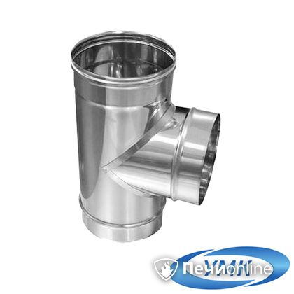 Дымоход УМК Тройник 90° D160 1.0мм нержавейка в Сыктывкаре
