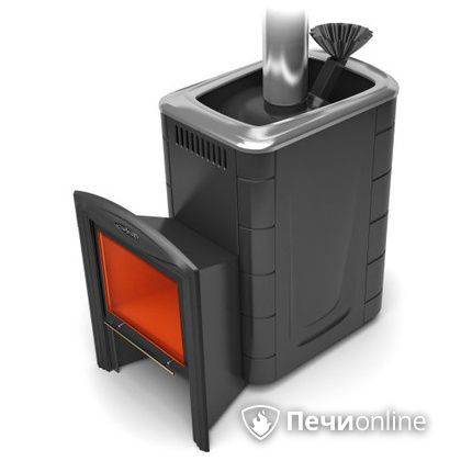 Дровяная банная печь TMF Гейзер 2014 Carbon Витра антрацит в Сыктывкаре