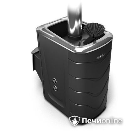 Дровяная банная печь TMF Гейзер 2014 Carbon с теплообменником дверь из нержавейки антрацит в Сыктывкаре