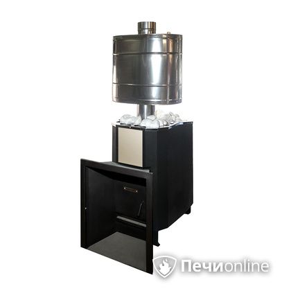 Газовая печь для бани УЗПО Синара Метеорит газо-дровяная антрацит без ГГУ в Сыктывкаре