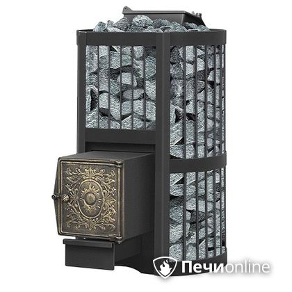 Дровяная банная печь Везувий Ураган Стандарт 22 (ДТ-4) с закрытой каменкой чугун в Сыктывкаре