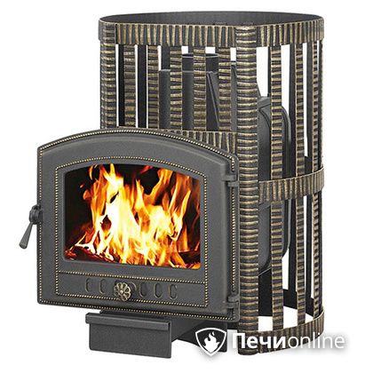 Дровяная банная печь Везувий Легенда Ковка 28 (224) чугун в Сыктывкаре