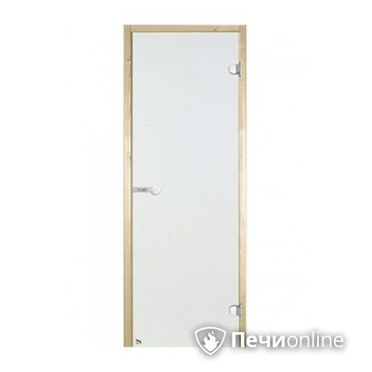 Дверь для бани Harvia Стеклянная дверь для сауны 7/19 коробка сосна сатин D71905М в Сыктывкаре